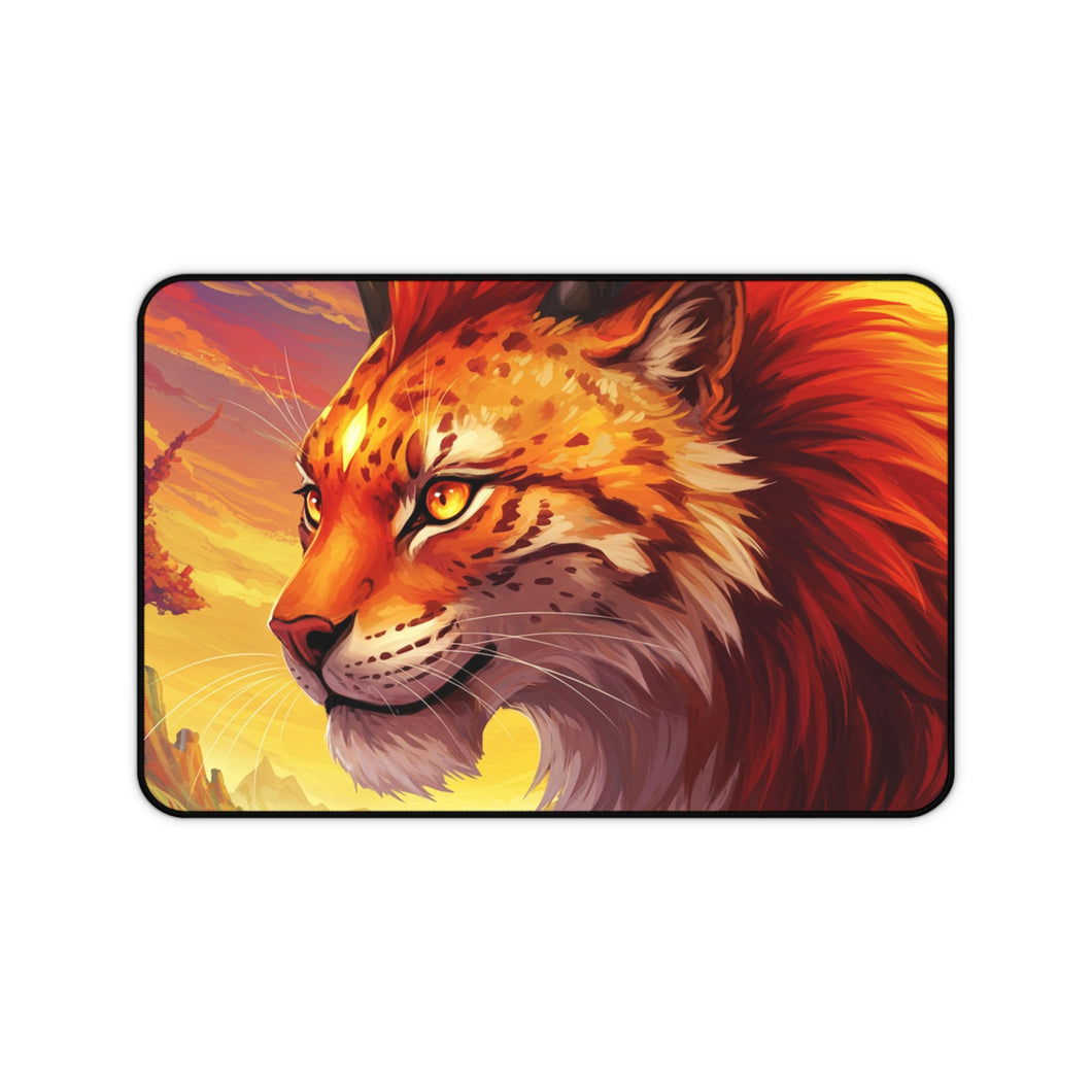 Sunset Lynx Desk Mat