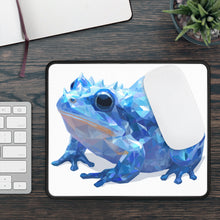 Load image into Gallery viewer, Blue Crystal Frog Gaming Mouse Pad | Polygonal Amphibian Art
