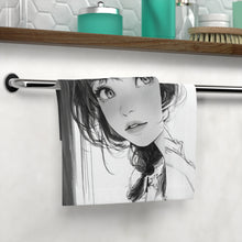 Load image into Gallery viewer, Sketch Anime Girl Face Towel
