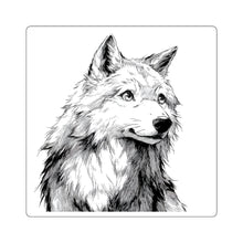 Load image into Gallery viewer, Wolf Portrait Square Sticker
