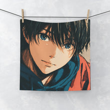 Load image into Gallery viewer, Blue-Eyed Anime Boy Face Towel
