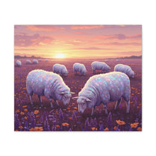 Load image into Gallery viewer, Pastel Sheep Sunset Canvas
