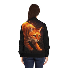 Load image into Gallery viewer, Fire Cat Bomber Jacket

