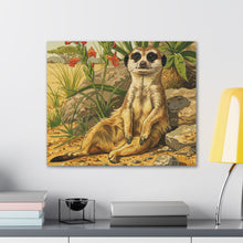 Load image into Gallery viewer, Meerkat Relaxed Pose Canvas Wall Art
