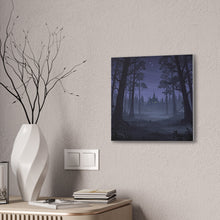 Load image into Gallery viewer, Spooky Haunted Forest Castle Canvas Wall Art
