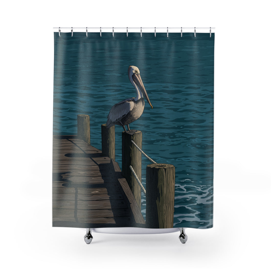 Pelican Dock Shower Curtain