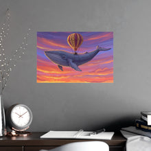 Load image into Gallery viewer, Hot Air Balloon Whale Matte Poster
