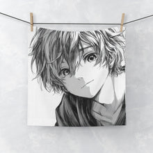 Load image into Gallery viewer, Ink Sketch Anime Boy Face Towel
