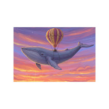 Load image into Gallery viewer, Hot Air Balloon Whale Matte Poster
