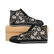 Load image into Gallery viewer, Abstract Black Flowers Women&#39;s Classic Sneakers
