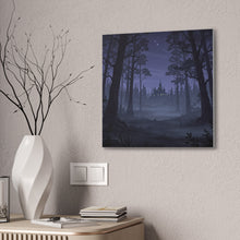 Load image into Gallery viewer, Spooky Haunted Forest Castle Canvas Wall Art
