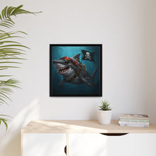 Load image into Gallery viewer, Pirate Shark Matte Framed Canvas

