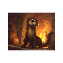 Load image into Gallery viewer, Ferret by the Hearth Matte Poster
