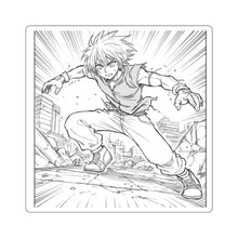 Load image into Gallery viewer, Action Anime Square Sticker
