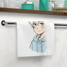 Load image into Gallery viewer, White-Haired Anime Boy Face Towel
