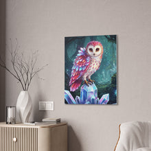 Load image into Gallery viewer, Crystal Forest Owl Canvas Art
