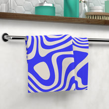 Load image into Gallery viewer, Abstract Wave Face Towel, Spa Towel, Bathroom Decor, Gift for Her, Summer Vibes
