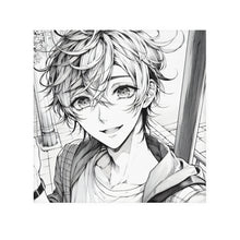 Load image into Gallery viewer, Line Sketch Anime Boy Face Towel
