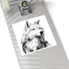 Load image into Gallery viewer, Wolf Portrait Square Sticker
