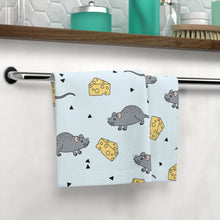 Load image into Gallery viewer, Adorable Mouse Pattern Face Towel, Cute Kitchen Decor, Gift for Animal Lovers,
