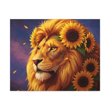 Load image into Gallery viewer, Sunflower Lion Canvas Wall Art
