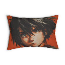 Load image into Gallery viewer, Anime Red Boy Face Portrait Lumbar Pillow
