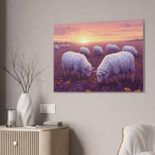 Load image into Gallery viewer, Pastel Sheep Sunset Canvas
