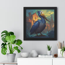 Load image into Gallery viewer, Blue Pelican Framed Poster

