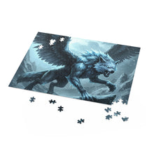 Load image into Gallery viewer, Winged Ice Wolf Fantasy Puzzle
