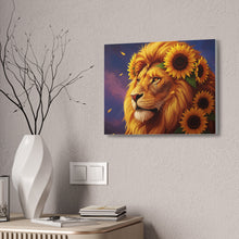 Load image into Gallery viewer, Sunflower Lion Canvas Wall Art
