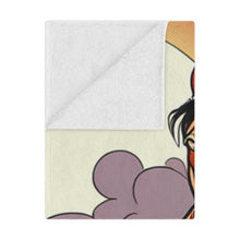 Load image into Gallery viewer, Horse Grazing in Grass Minky Blanket
