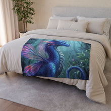 Load image into Gallery viewer, Blue Fae Dragon Blanket

