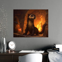 Load image into Gallery viewer, Ferret by the Hearth Matte Poster
