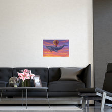 Load image into Gallery viewer, Hot Air Balloon Whale Matte Poster
