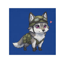 Load image into Gallery viewer, Cute Blue Tactical Husky Face Towel
