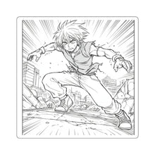 Load image into Gallery viewer, Action Anime Square Sticker
