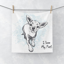 Load image into Gallery viewer, &quot;I Love My Pet!&quot; Chihuahua Face Towel - Cute Dog Lover Accessory
