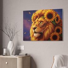 Load image into Gallery viewer, Sunflower Lion Canvas Wall Art
