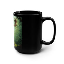 Load image into Gallery viewer, Moss Golem Moose 15oz Black Mug
