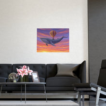 Load image into Gallery viewer, Hot Air Balloon Whale Matte Poster
