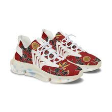 Load image into Gallery viewer, Abstract Red Flowers Women&#39;s Mesh Sneakers
