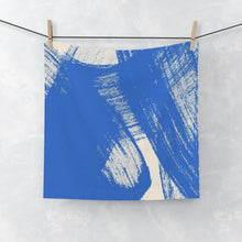 Load image into Gallery viewer, Abstract Blue Face Towel, Spa Towel, Gift for Her, Bathroom Decor, Yoga
