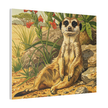 Load image into Gallery viewer, Meerkat Relaxed Pose Canvas Wall Art
