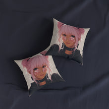 Load image into Gallery viewer, Anime Girl Pink Hair Square Pillow
