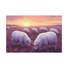 Load image into Gallery viewer, Pastel Sheep Sunset Canvas
