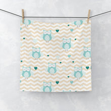 Load image into Gallery viewer, Adorable Owl Pattern Face Towel, Cute Bath, Spa, Gift, Nursery Decor,
