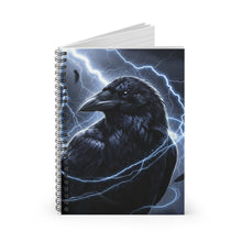 Load image into Gallery viewer, Raven Lightning Spiral Notebook
