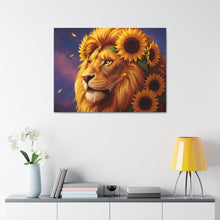 Load image into Gallery viewer, Sunflower Lion Canvas Wall Art
