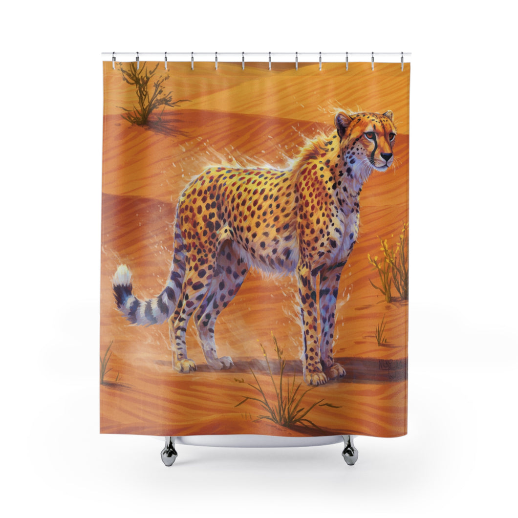 Cheetah Desert Shower Curtain