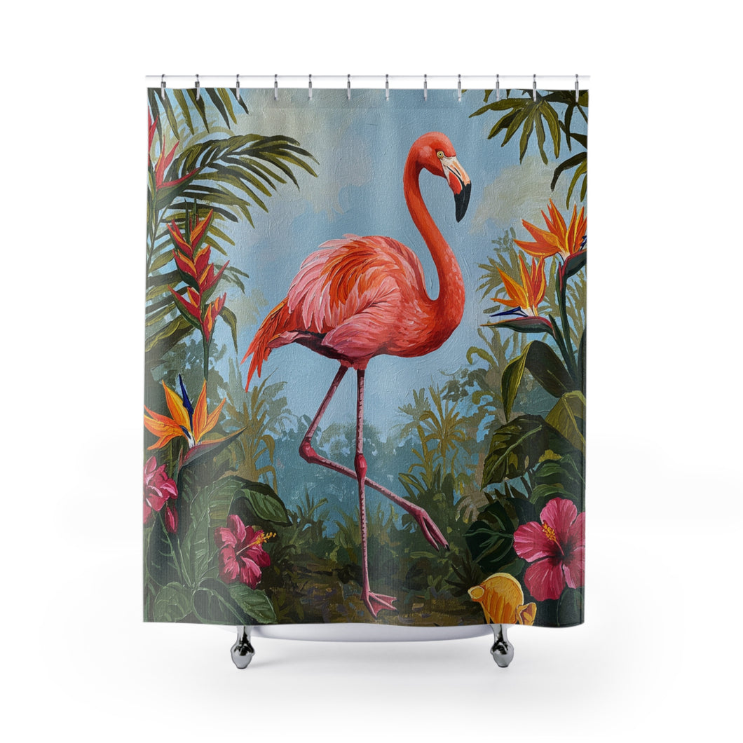 Flamingo Tropical Shower Curtain